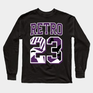 Retro 23 Court Purple 11 Long Sleeve T-Shirt